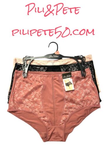 PRIMA VALENTINA 3 Pcs LACE BRIEFS HICUT~STYLE 68022~MULTICOLOR~SEAMLESS MF~Large