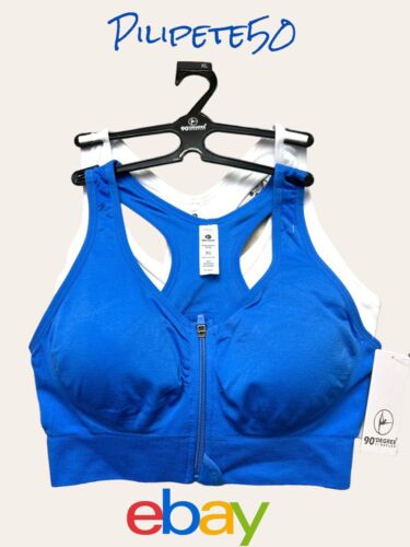 90 Degree By Reflex High Perform. Full Support Sport  Bra Set-Two XL MSRP$58