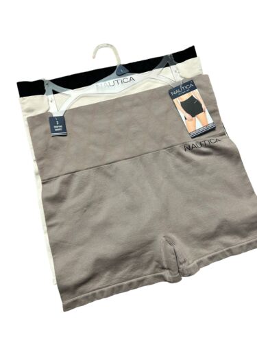 NAUTICA INTIMATES NT7099-3 PCK  SUPER SOFT SEAMLESS SLIP SHORTS LARGE~GREAT FIT!