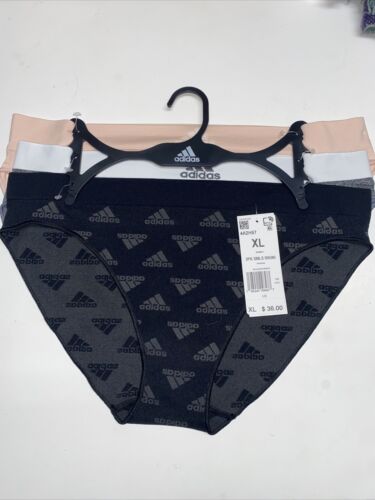 Adidas Women's 3-PK~ Bikini Briefs~ Multicolor~ 4A2H97 (Size XL) NWT~MSRP $36