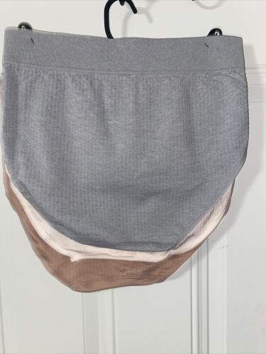 Delta Burke ~ 3 Pack ~ Women's Brief Underwear Panties Nylon Blend ~Large~DB8642
