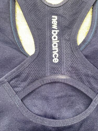 New Balance Medium Impact Sports Bra Style # 112011 Blue/Silver Size 2X