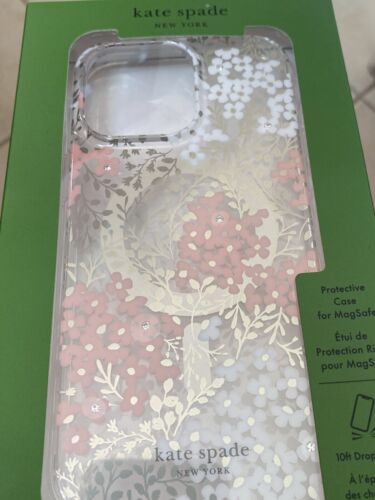 Kate Spade Phone Case for iPhone 14 PRO MAX  Floral With Rhinestones  WOW!