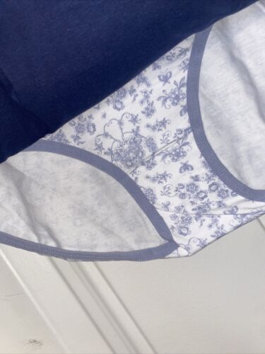 LAURA ASHLEY Intimates Cotton-Spandex Brief Panties~Size XL~5 pair Style LS9540