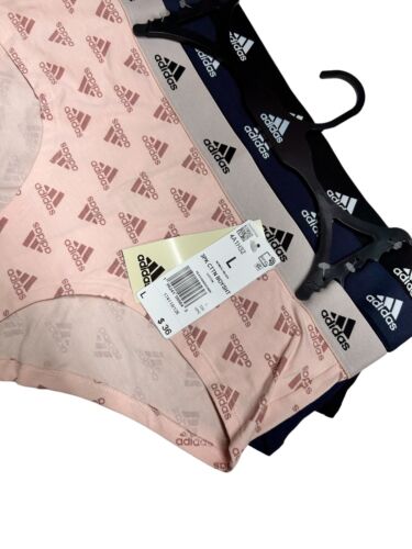 Adidas Women's 3-PK Cotton Boyshort Underwear  4A1H32 (Size L) NWT MSRP $36