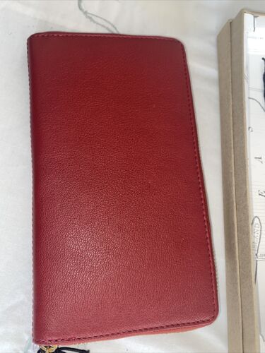 Margot New York leather Gabby Wristlet Wallet & Joyce Card-Case Style# MG3001-CR