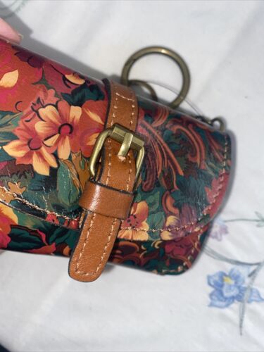 New PATRICIA NASH Mini Torri Card Key Case A029418 Rustic Nature Leather CUTE!!!