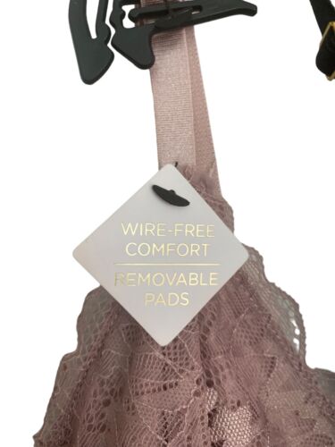 NICOLE MILLER Black/Beige NM6905~Lace & Microfiber Wireless Bra~ Medium - NWT
