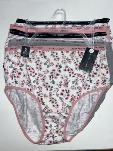 LAURA ASHLEY~5 Pack FIT PANTIES~MULTICOLOR~ STYLE # LS9221~ALL SIZES~GREAT FIT!
