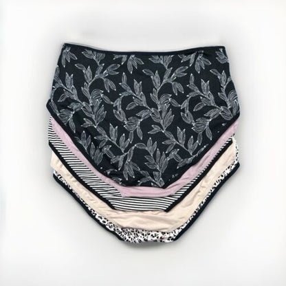 NICOLE MILLER~5 Pack FIT PANTIES~NO SHOW MID-RISE MULTICOLOR~ALL SIZES~GREAT FIT