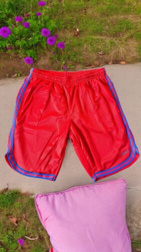 Champion Basketball Shorts Mens~L Red Mesh~Blue Stripes~ Gym NEW