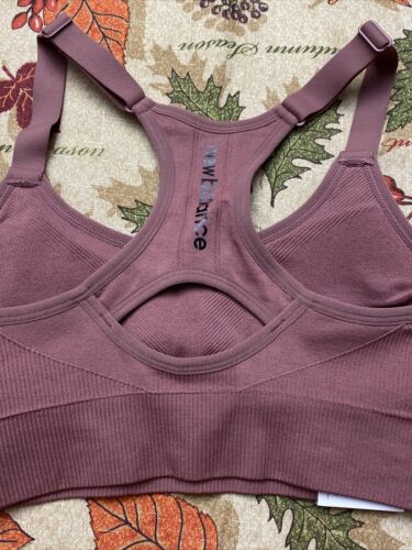 New Balance Medium Impact Sports Bra Style #112009 DARK OXIDE (Mauve)Size MEDIUM