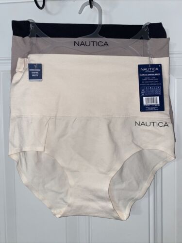 NAUTICA INTIMATES NT7106 3PKD MF SEAMLESS SHAPING BRIEF~Sze. XL~ GREAT FIT! NWT