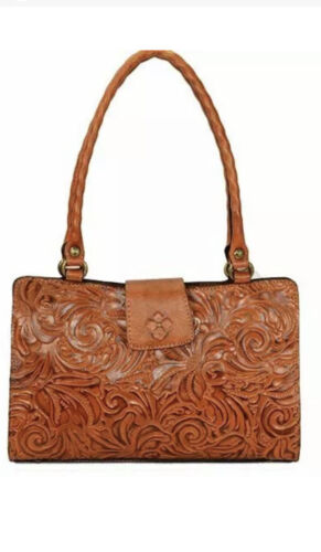 Patricia Nash Rienzo  Florence Tooled Leather Designer Satchel RET. $229 NWT