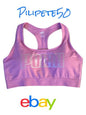 Puma~Athletic Sports Seamless Bra~Size L~Pink & Silver Logo~Removable Pads~NWT