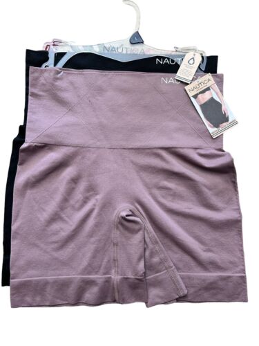 NAUTICA INTIMATES NT4723- 2 PACK  SUPER SOFT SEAMLESS SLIP SHORTS ~GREAT FIT~ L