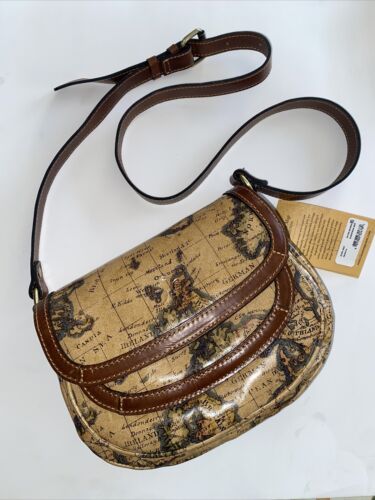 Patricia Nash Handbag ~ Ryton Leather XBDY P949414~European Map-NWT~REAR FIND!!!