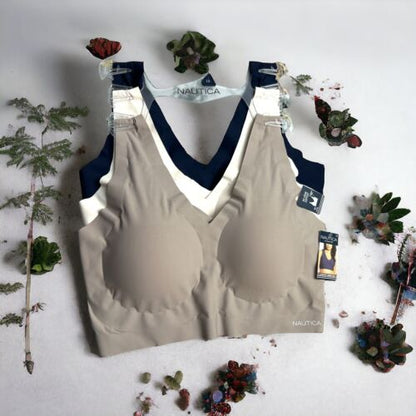 NÁUTICA 3PACK INTIMATES LOUNGE SIZE 2XL BRAS LASER CUT -NT2081 -BEAUTIFUL!