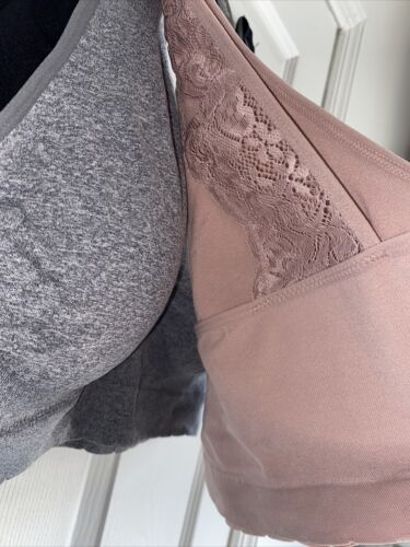 Delta Burke 3-Pack Seamless Bras Size 2X Soft Comfort Lounge Removable Pads