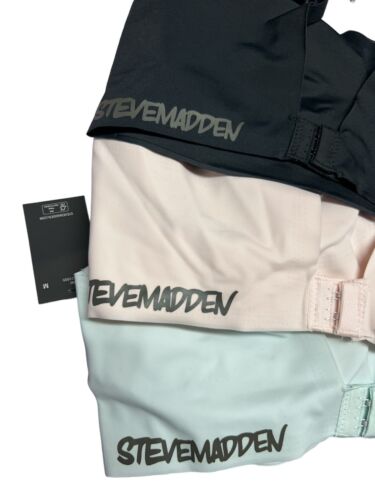 Steve Madden Women’s 3-Pack Seamless Lounge Bra Removable Pads Size M~ MSRP $84