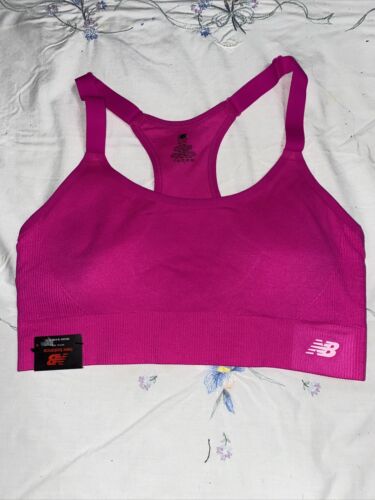 New Balance Medium Impact Sports Bra Style #112009 PEONY Size XL-  REAR FIND!