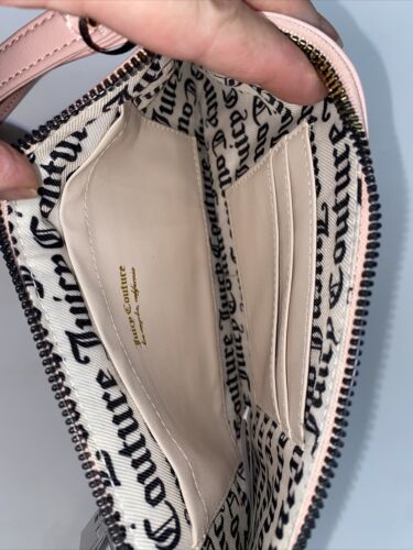 Juicy Couture~Shout It Out Wristlet-Organizer-Macaroon Logo Pink ~ REAR FIND!