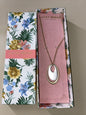 Lucky Brand Silver & Gold Tone Oval Pendant Necklace~18” to  22” Long~ REAR FIND