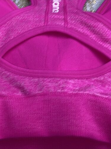 NEW BALANCE Medium Impact Sports Bra Style # 112002  Size XXL PEONY/White CUTE