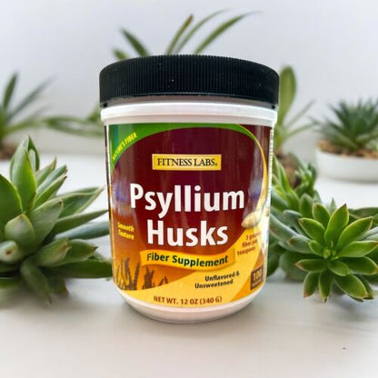 Fitness Labs Natures Psyllium Husks Fiber Supplement~Unsweetened 100 Servings