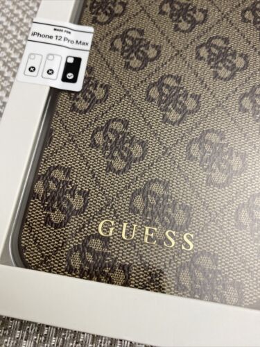 Guess Slim Profile PU Leather Protective Case For iPhone 12 Pro Max Brown