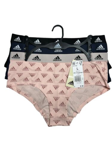 Adidas Women's 3-PK Cotton Boyshort Underwear  4A1H32 (Size L) NWT MSRP $36