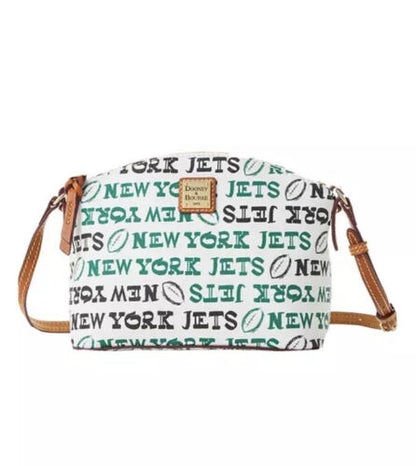 Dooney & Bourke NFL New York Jets Suki Crossbody White Multi $168 NWT