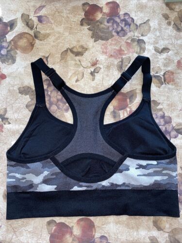 New Balance Medium Impact Sports Bra Style 116718 Black Camouflage Size XXL NEW