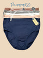 NAUTICA 5-pack~Organic Cotton Women Briefs Sz L High-Rise Multicolor NT3771~GREA