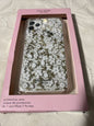 Kate Spade Phone Case iPhone 11  ProMax Floral White With Glitter Rhinestones