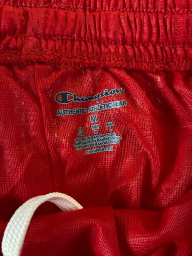 Champion Basketball Shorts Mens~Size Small Red Mesh~Blue Stripes~ Gym NEW