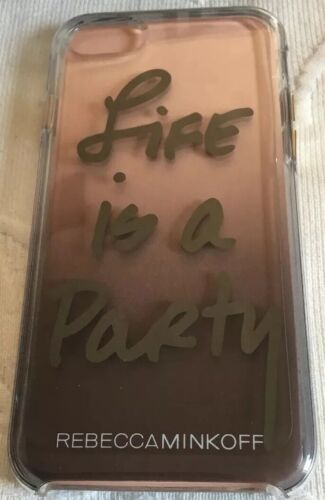 REBECCA MINKOFF iPHONE CASE "LIFE IS A PARTY"  FITs iPhone 6-7-8