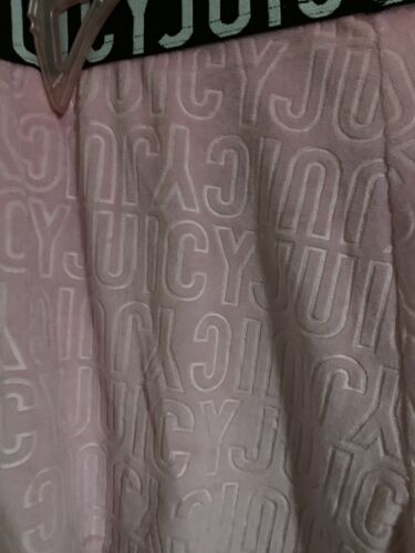 JUICY COUTURE BLACK & PINK VELOUR RHINSTONES LOGO~JC1751~ SLEEP SHORTS ALL SIZES