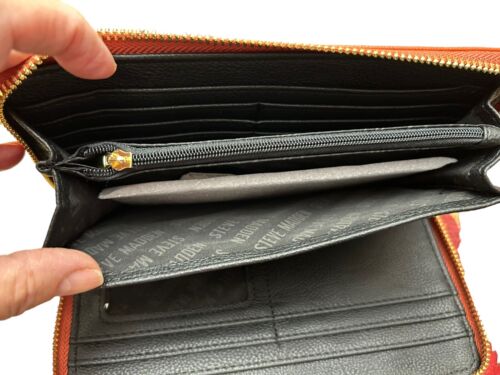 STEVE MADDEN WALLET WRISTLET TERRACOTTA ~ LOGO SMOOTH TEXTURED~ORGANIZER~UNIQUE!