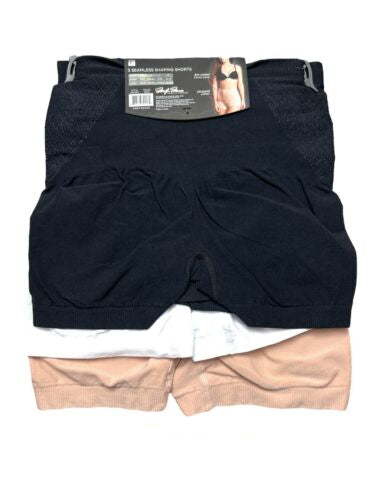 Marilyn Monroe 3-Pack Seamless Shaping Shorts MM7202 - High Rise, Slimming, Multicolor