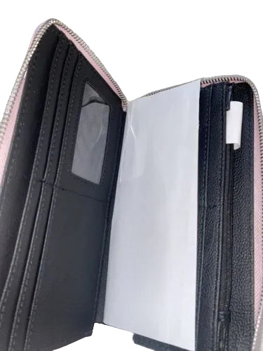 STEVE MADDEN PINK WALLET WRISTLET SMOOTH TEXTURED