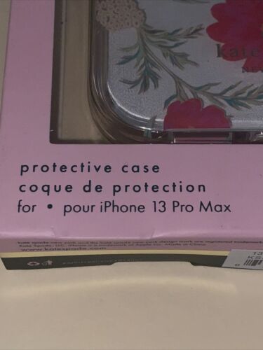 Kate Spade Blue, Yellow, Dark Rose Flowers &Foliage iPhone 13 Pro Max 6.7 Screen