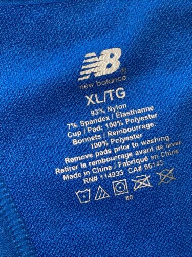 New Balance Medium Impact Sports Bra~Style R000542 Sz XL~ELECTRIC BLUE~REAR FIND