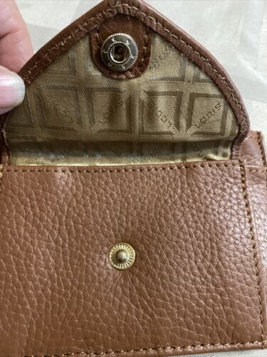 LODIS Coin Purse  Wallet Brown Cognac Genuine Leather - ABSOLUTELY BEAUTIFUL!!!