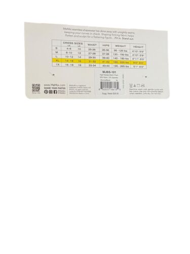 MeMoi Women’s 2 Pack Seamless Technology High Waist Shaping Briefs NEW~GREAT FIT