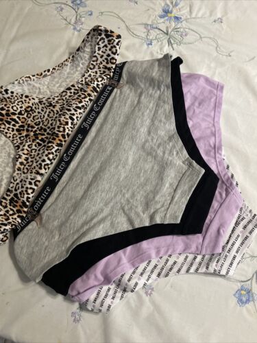 JUICY COUTURE JC6555~ 5 Pack SIGNATURE WAIST COMFY COTTON SPANDEX PANTIES ~L