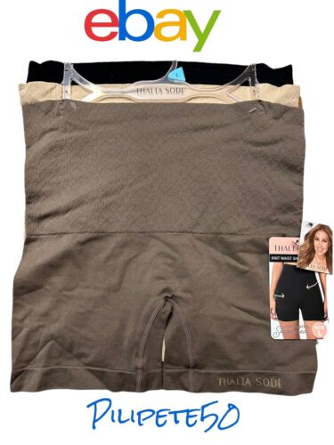 Thalia Sodi Knit Waist Shaping Shorts~Firm Control Shapewear~SMALL~3 Pk~Style ❤