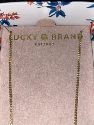 Lucky Brand Gold Tone  Horseshoe & Elephant Pendant Necklace NIB MSRP $35 LUCKY!