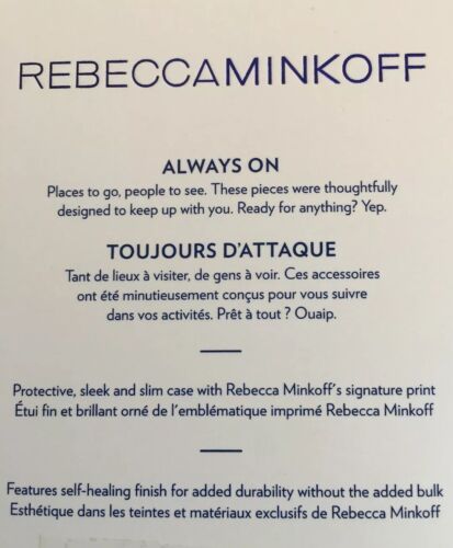 REBECCA MINKOFF iPHONE 7 CASE SHEER PROTECTION CASE "BEST COAST" FREE SHIPPING