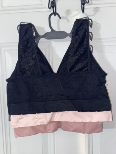 Delta Burke 3-Pack Seamless Bras Size 2X Soft Comfort Lounge Removable Pads NEW